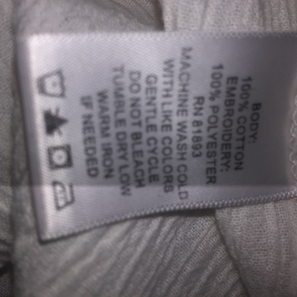 Denim & Co Women’s White Embroidered Medium - Picture 6 of 6